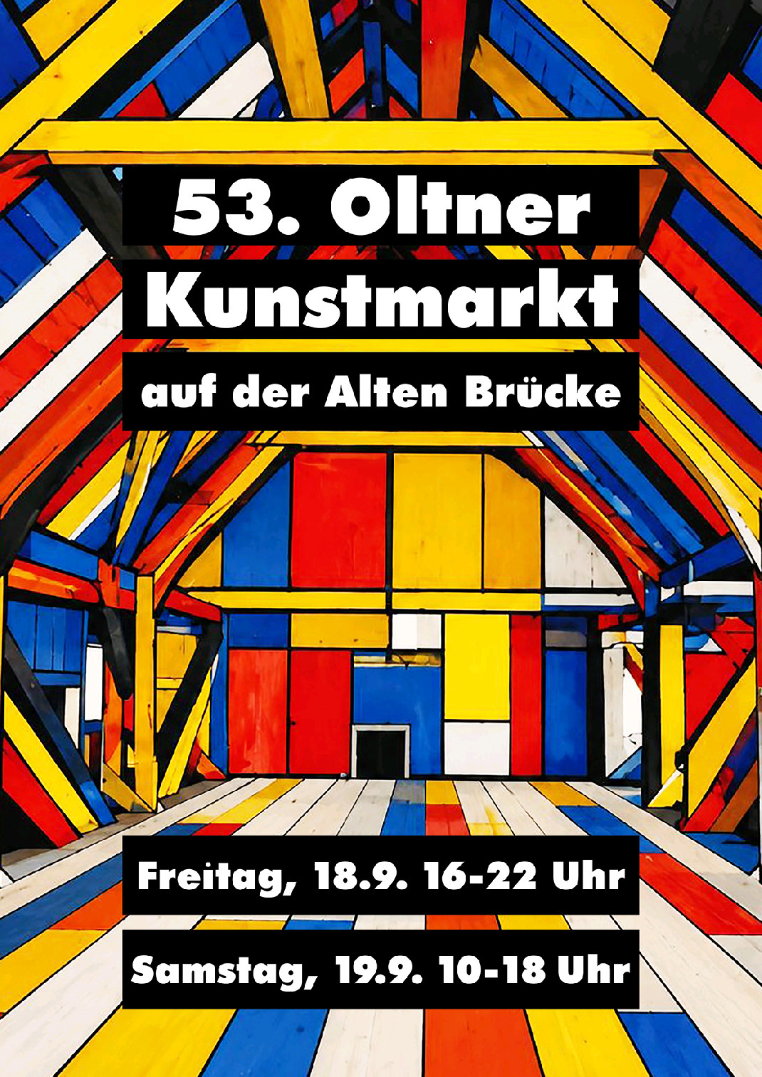 53. Oltner Kunstmarkt auf der alten Brücke, 18.+19. September 2026